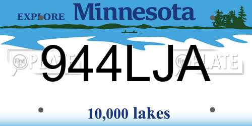 944LJA Minnesota License Plate