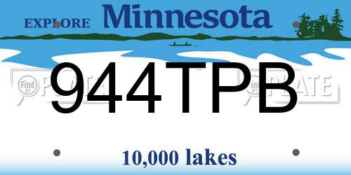 944TPB Minnesota License Plate
