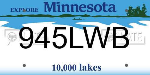 945LWB Minnesota License Plate