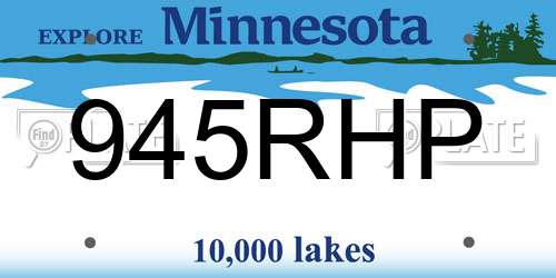 945RHP Minnesota License Plate