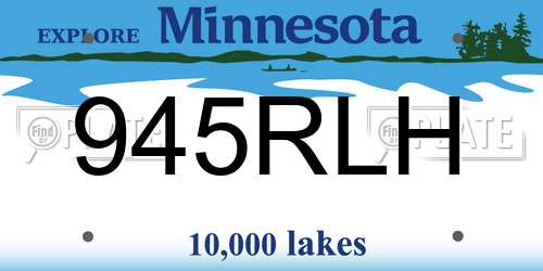 945RLH Minnesota License Plate
