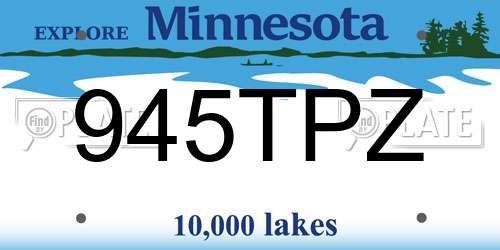 945TPZ Minnesota License Plate