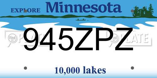 945ZPZ Minnesota License Plate