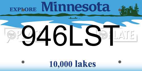 946LST Minnesota License Plate