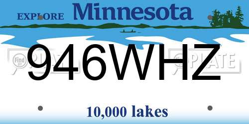 946WHZ Minnesota License Plate