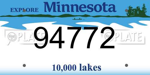 94772 Minnesota License Plate