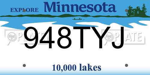 948TYJ Minnesota License Plate