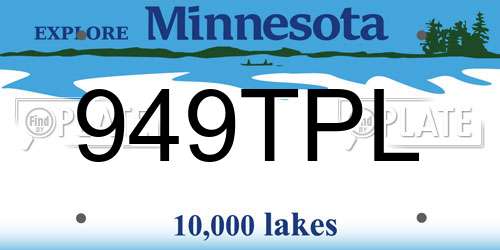 949TPL Minnesota License Plate