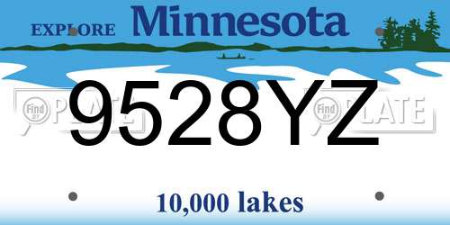 9528YZ Minnesota License Plate