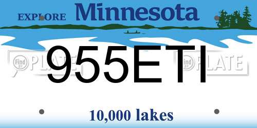 955ETI Minnesota License Plate