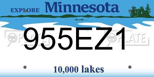 955EZ1 Minnesota License Plate