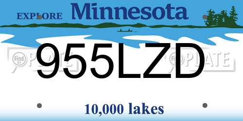 955LZD Minnesota License Plate