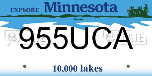 955UCA Minnesota License Plate