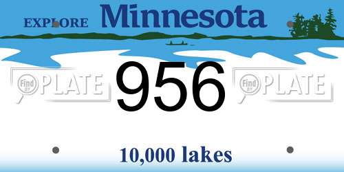 956 Minnesota License Plate