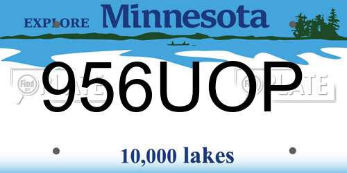 956UOP Minnesota License Plate