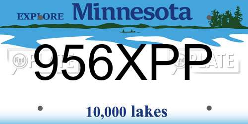 956XPP Minnesota License Plate