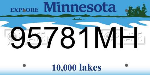 95781MH Minnesota License Plate