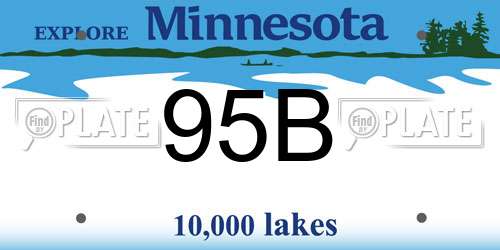 95B Minnesota License Plate