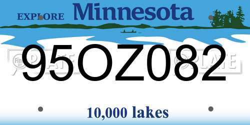95OZ082 Minnesota License Plate