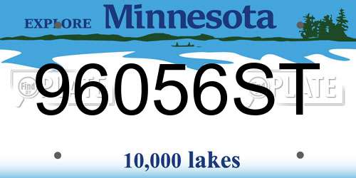 96056ST Minnesota License Plate