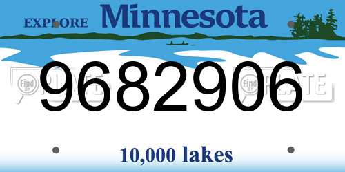 9682906 Minnesota License Plate