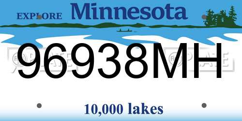 96938MH Minnesota License Plate