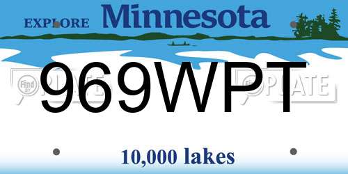 969WPT Minnesota License Plate