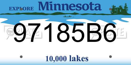97185B6 Minnesota License Plate