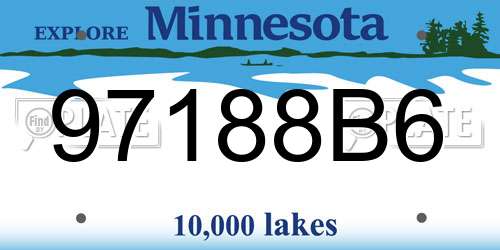 97188B6 Minnesota License Plate