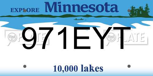 971EYT Minnesota License Plate