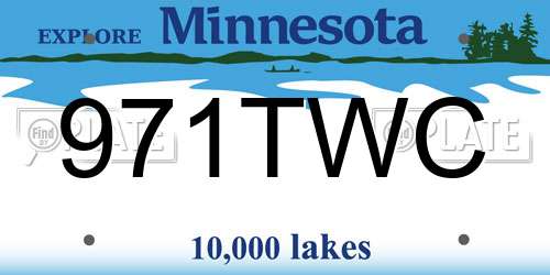 971TWC Minnesota License Plate