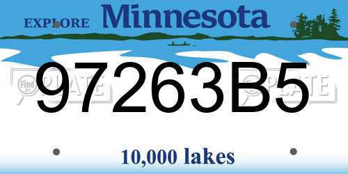 97263B5 Minnesota License Plate