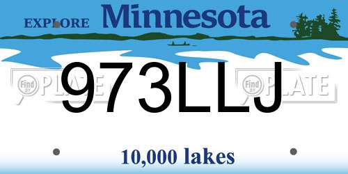 973LLJ Minnesota License Plate