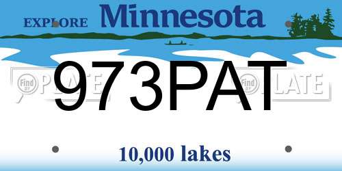 973PAT Minnesota License Plate