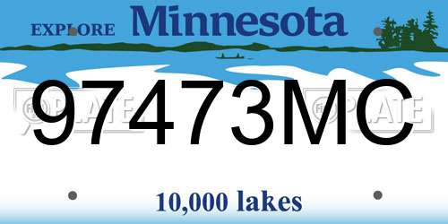 97473MC Minnesota License Plate