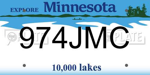 974JMC Minnesota License Plate