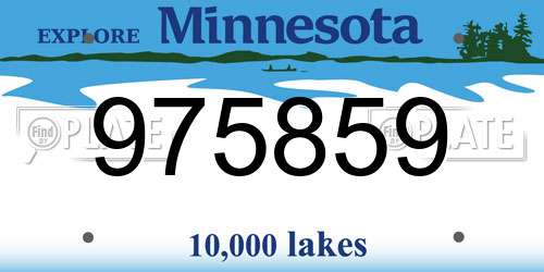 975859 Minnesota License Plate