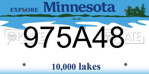 975A48 Minnesota License Plate