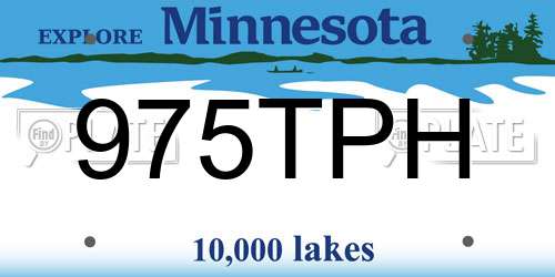 975TPH Minnesota License Plate