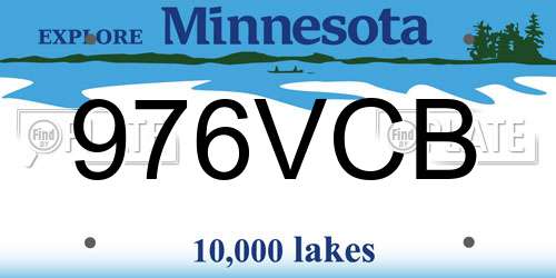 976VCB Minnesota License Plate