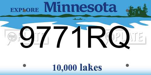 9771RQ Minnesota License Plate