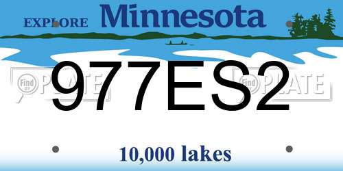 977ES2 Minnesota License Plate
