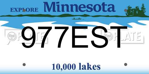 977EST Minnesota License Plate