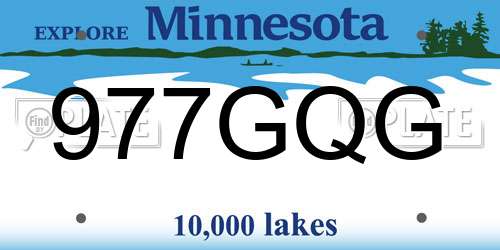 977GQG Minnesota License Plate