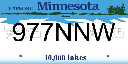 977NNW Minnesota License Plate