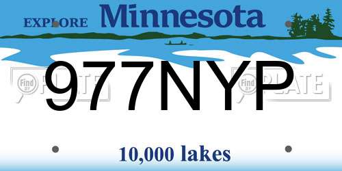 977NYP Minnesota License Plate