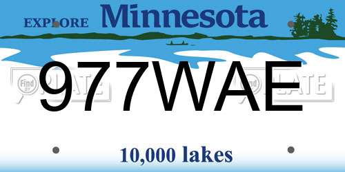 977WAE Minnesota License Plate