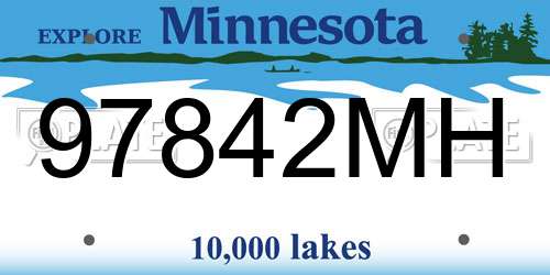 97842MH Minnesota License Plate