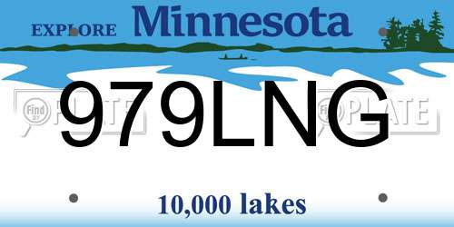 979LNG Minnesota License Plate