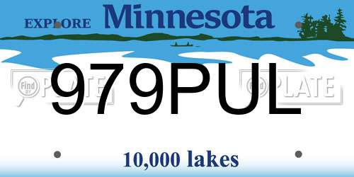979PUL Minnesota License Plate